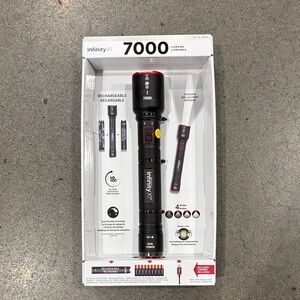 NFINITY Black and Red Rechargeable Flashlight